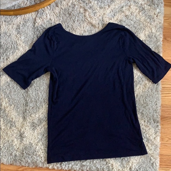 Navy blue scoop neck shirt - Picture 1 of 2